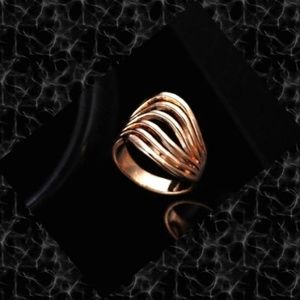 Designer Inspired Rose Gold Stainless Steel Open